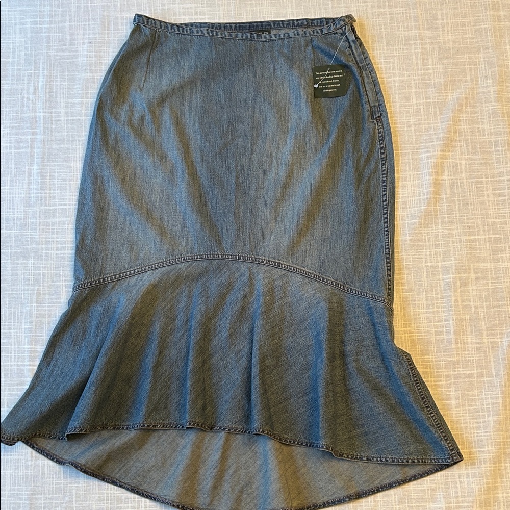 NWT Vintage Ralph Lauren Denim Flared Hem Skirt